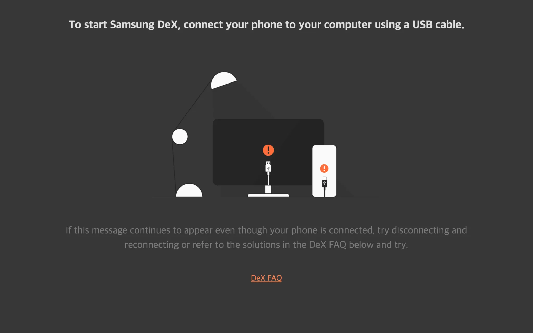 Po startu aplikace Dex ve vašem počítači se zobrazí následující obrazovka